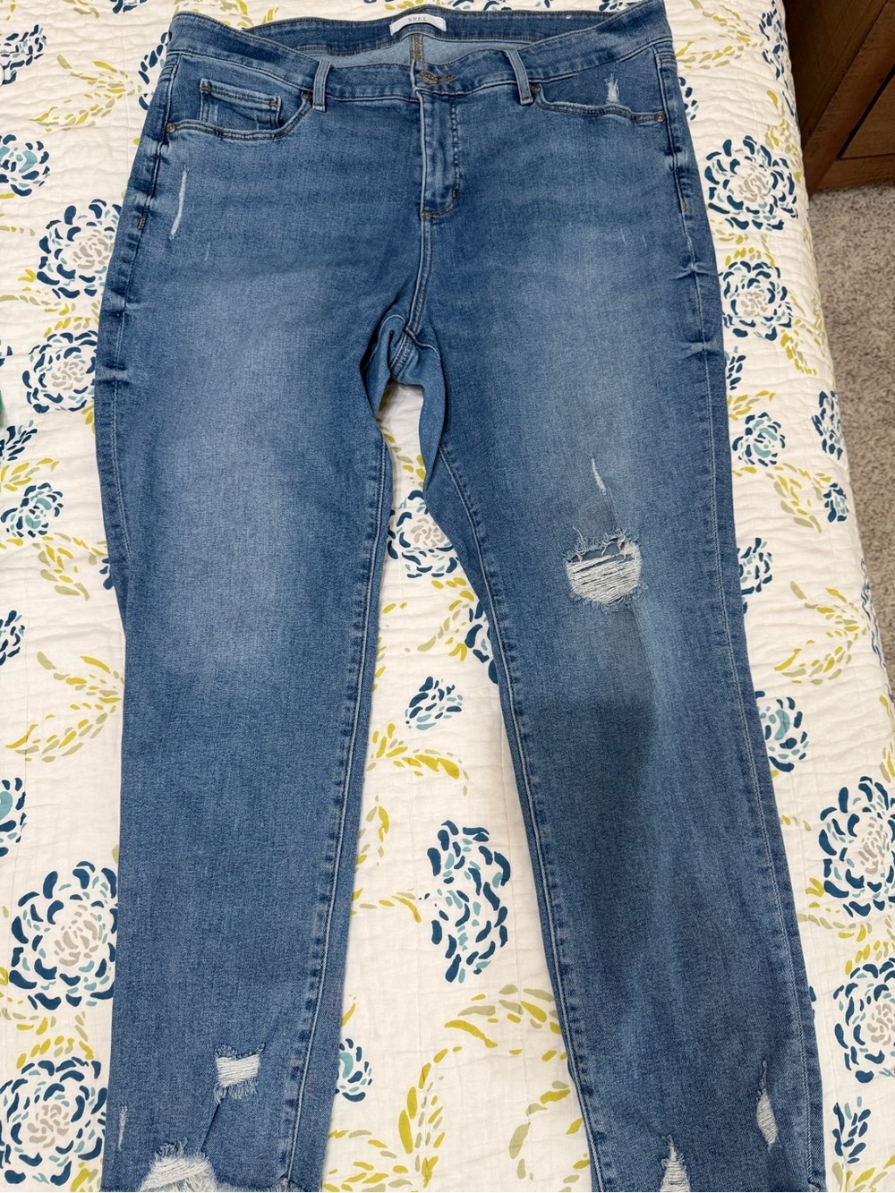 Loft Plus Blue Distressed Women's Jeans